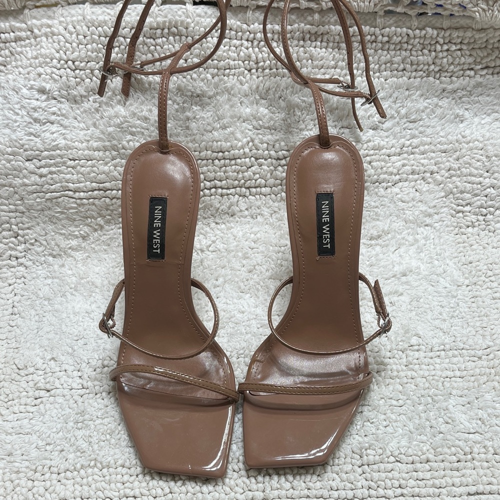 Nine West Brown Strappy Heels